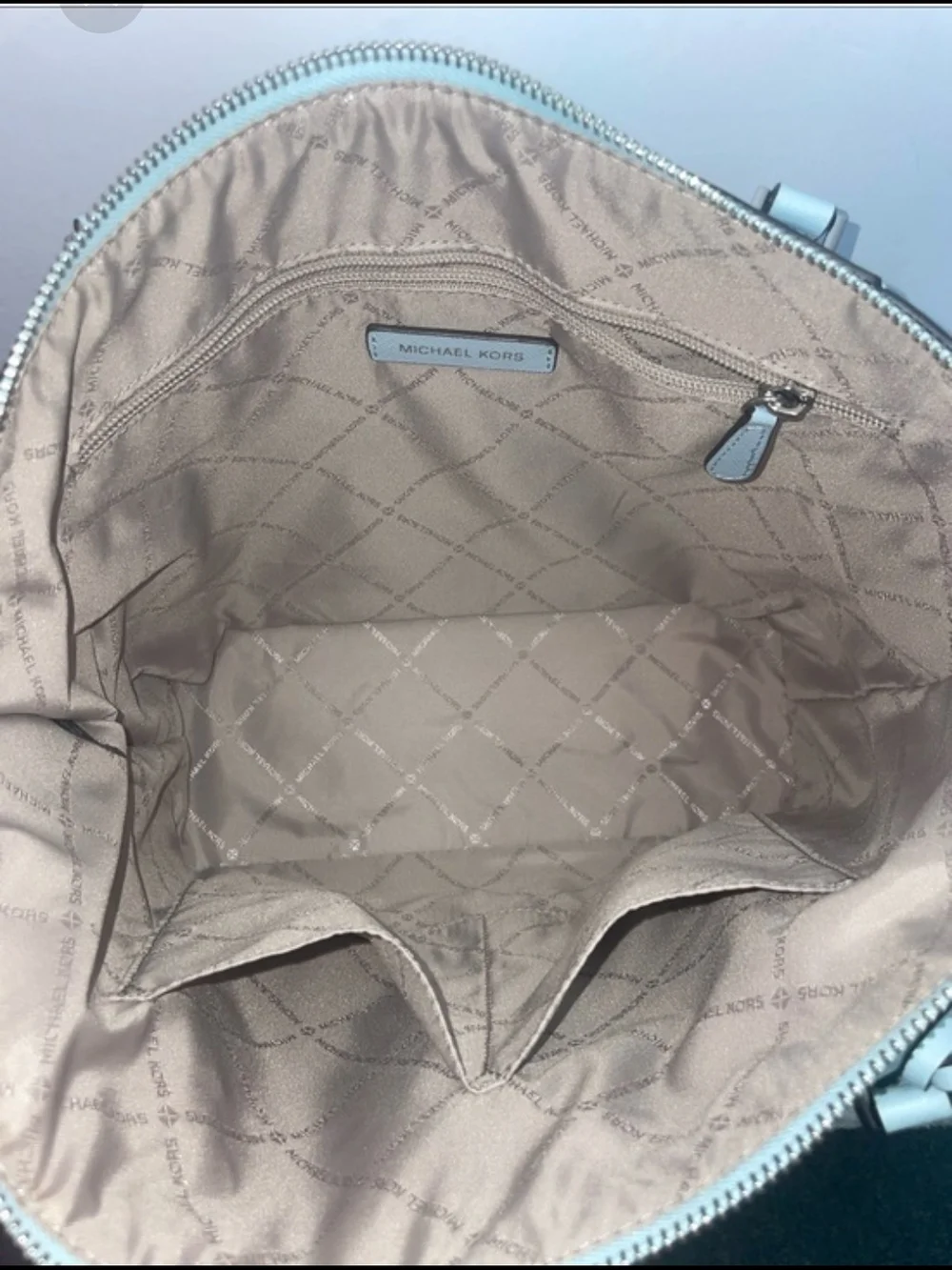 Michael Kors Pale Blue Saffiano Tote